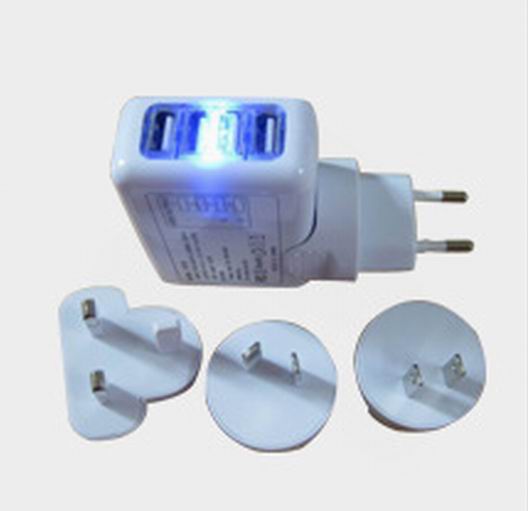 4-port power adapter 智能数码产品配件适配器 PSE认证4个USB适配器 UL认证4USB电源适配器 CCC认证4USB适配器