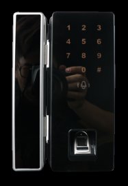 R-808A办公室玻璃门指纹锁单双开智能电子门锁