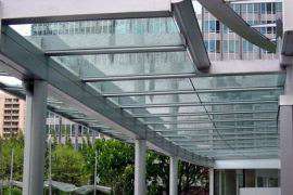 供应天津玻璃雨棚玻璃车库顶棚玻璃